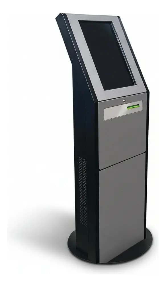 Tótem premium de TurnFlow para farmacias, con mayor pantalla y presencia